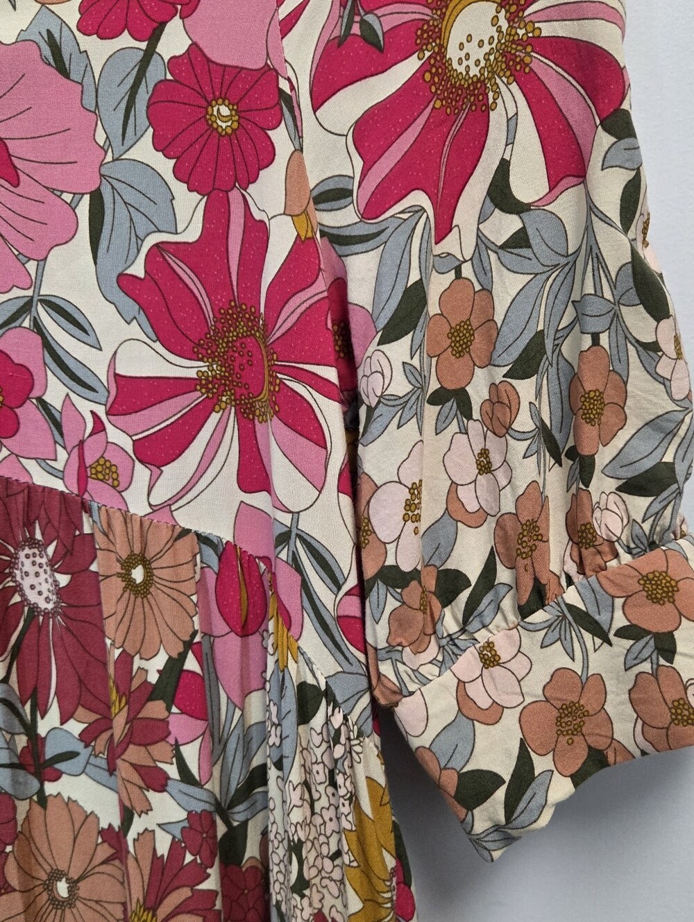 NATURAL LIFE Rebecca Midi Multicolor Floral Dress Size Small - Picture 4 of 8